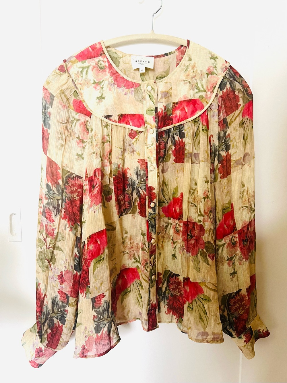 Sezane Floral Blouse